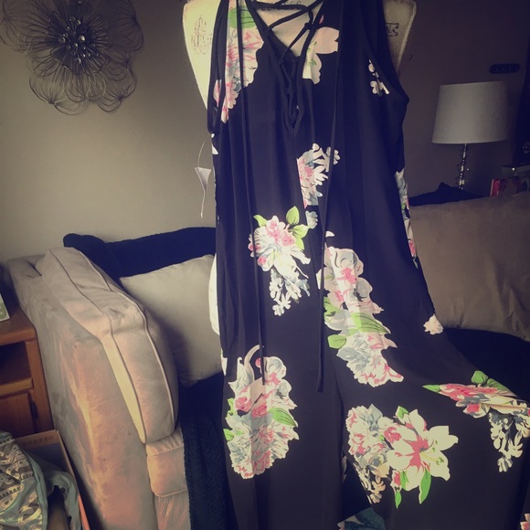 Xhilaration Pants - Floral Jumpsuit Xhilaration Pants - Floral Jumpsuit